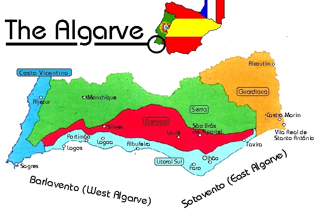 Map of Algarve